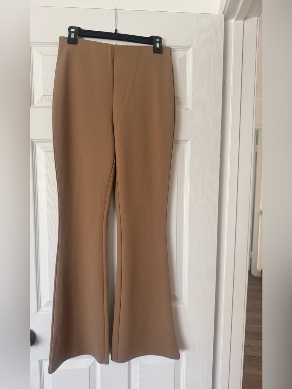 H&M Women’s High-Rise Flare Pants in Camel